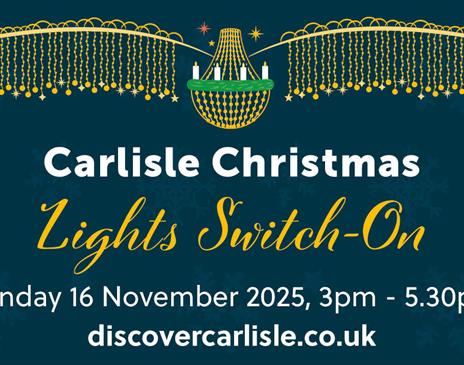 Carlisle Christmas lights switch on poster