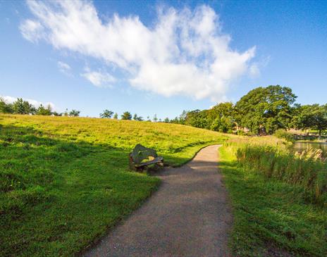 Path at Talkin Tarn Country Park in Brampton, Cumbria