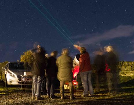 Visitors at Talkin Tarn Skywatch in Brampton, Cumbria