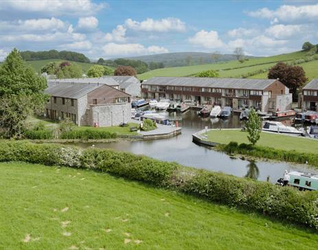 Tewitfield Marina from across the Lancaster Canal, Lancashire