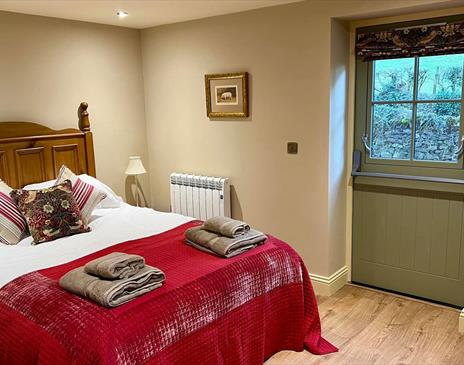 Downstairs Double Bedroom at The Old Piggery at Helm Mount Cottages near Kendal, Cumbria