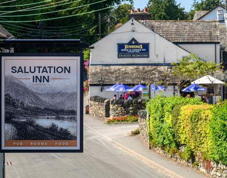 Sign at The Salutation Inn in Threlkeld, Lake District