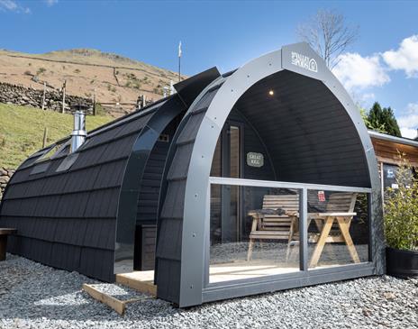 Exterior of a Pod at The Yan Glamping in Grasmere, Lake District
