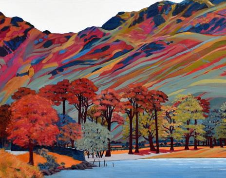 Painting by Libby Edmondson at the A Life Full of Colour Exhibition at Rheged in Penrith, Cumbria
