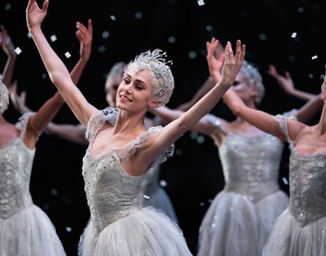 Ballerinas performing during the ballet of the Nutcracker