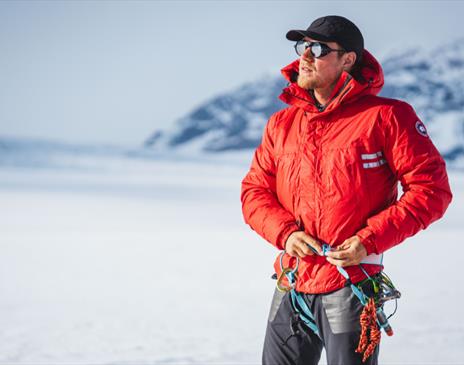 Oli France stood in artic terrain