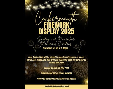 Cockermouth Firework Display 2025 poster