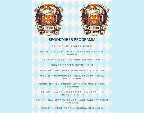 Poster for The Royal Barn's Spooktoberfest in Kirkby Lonsdale, Cumbria