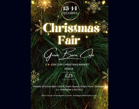 Grove Barn Cafe Christmas Fair poster
