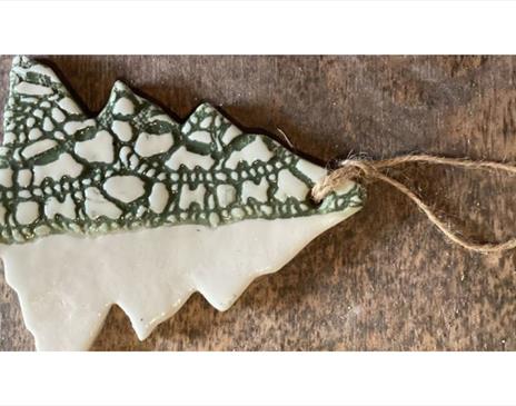 Dry Clay Christmas tree ornament