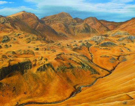 Oil Painting by Victoria Rose Miller of a fell in the Lake District