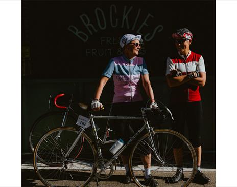 Visitors at Velo Retro Vintage Cycling in Ulverston, Cumbria