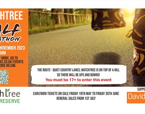 Poster for the Watchtree Half Marathon near Wiggonby, Cumbria