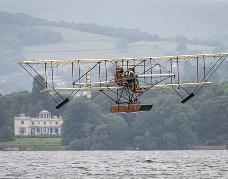 Replica Waterbird Flying over Windermere, Lake District - © Mark Wright