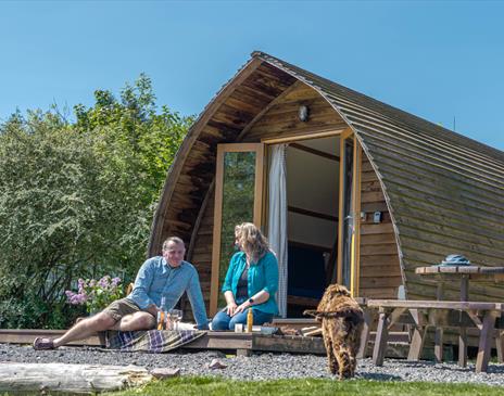 Dog-friendly glamping pods at Waterfoot Park in Pooley Bridge, Lake District