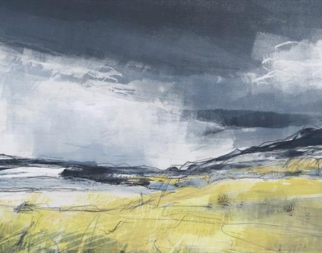 A landscape painting made by Tracy Levine