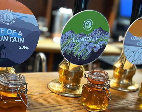 Local Beers on Tap at Kirkstile Inn in Loweswater, Lake District