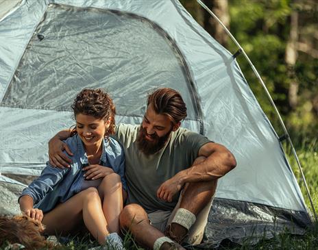 Tent Camping at Coniston Park Coppice Site in Coniston, Lake District