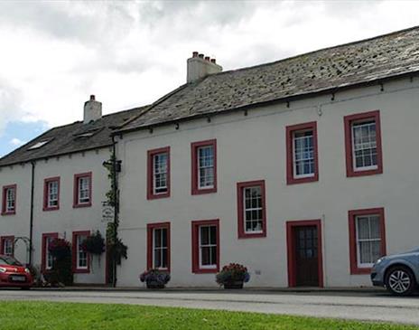 Exterior, Street Parking and Entrance to Denton House in Hesket Newmarket, Cumbria