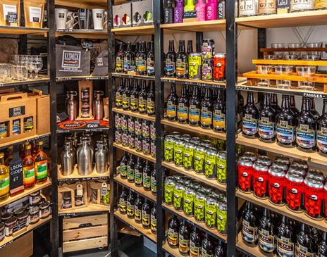 Selection of Products at Keswick Brewery Shop in Keswick, Lake District