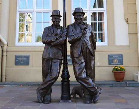 Laurel & Hardy Statue in Ulverston, Cumbria