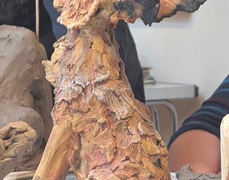 a hare sculpture made by Mark Bradley