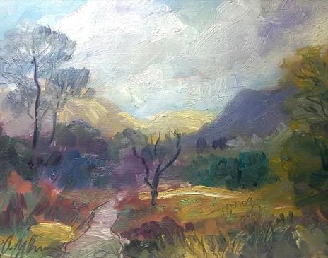 Landscape painting of the Lake district