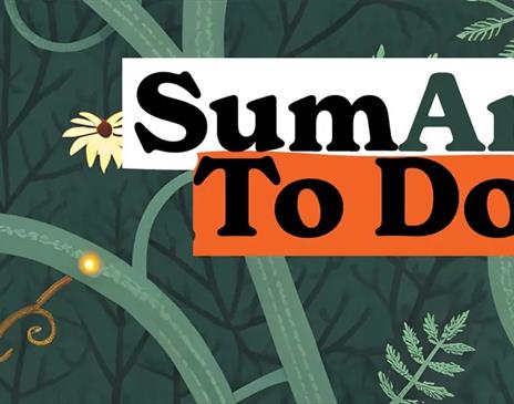Illustration for "SumArt To Do" which features plant vines an a pumpkin.