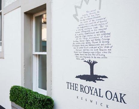 Exterior Signage at The Royal Oak, Keswick in the Lake District, Cumbria