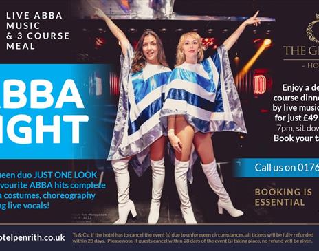 Live ABBA music and 3 course meal