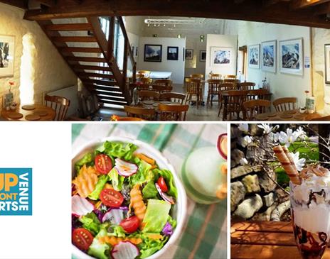 Food and Drinks at Upfront Gallery Restaurant in Penrith, Cumbria
