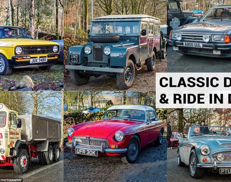 Classic Cars for Classic Drive & Ride In Day at Lakeland Motor Museum in Newby Bridge, Lake District