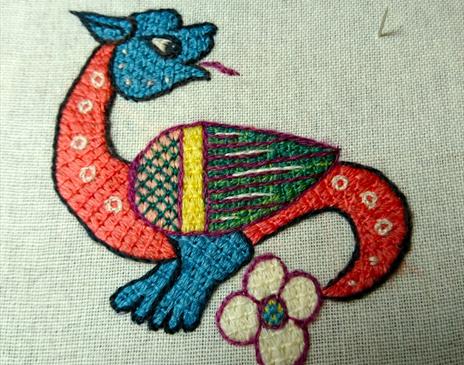 Couched/Laid Bayeux Embroidery Workshop