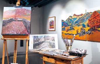 Artwork in the Gallery at Rheged in Penrith, Cumbria