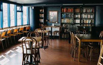 Seating at Howling Wolf Artisan Bakery and Café in Whitehaven, Cumbria