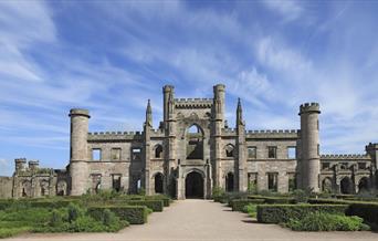 View of the Front of Lowther Castle & Gardens in Lowther, Lake District