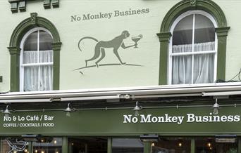 Exterior of No Monkey Business in Keswick, Lake District