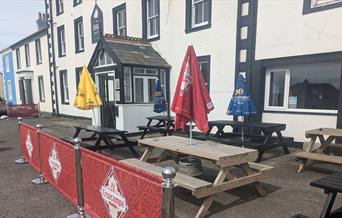 Outdoor Seating at The Ship Hotel in Allonby, Cumbria