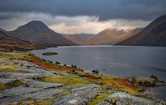 Dramatic Sky and Autumn Colours over Wastwater in the Lake District, Cumbria