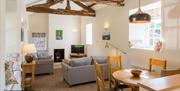 Dining and Lounge Area in Gardeners Cottage at Netherby Hall in Longtown, Cumbria