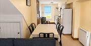Kitchen and dining area in Number 9 at Howgills Apartments in Sedbergh, Cumbria