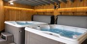 Hot tubs at Howgills House near Sedbergh, Cumbria