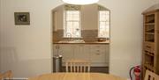 Dining Room and Kitchen in the Coach House at Netherby Hall in Longtown, Cumbria