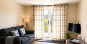 Living room in Number 8 at Howgills Apartments in Sedbergh, Cumbria