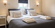 King bedroom in Number 11 at Howgills Apartments in Sedbergh, Cumbria