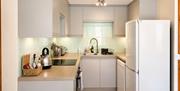 Kitchen in Number 8 at Howgills Apartments in Sedbergh, Cumbria