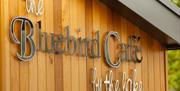 External signage at The Bluebird Cafe in Coniston, Lake District