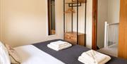 King bedroom in Number 11 at Howgills Apartments in Sedbergh, Cumbria