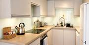 Kitchen in Number 8 at Howgills Apartments in Sedbergh, Cumbria