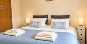King bedroom in Number 9 at Howgills Apartments in Sedbergh, Cumbria